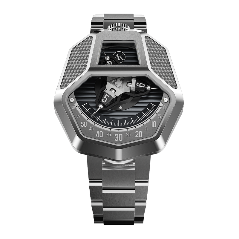 COBRA STEEL SILVER | Stainless Steel Revolving Hour Watch | ATOWAK COBRA STEEL SILVER | Stainless Steel Revolving Hour Watch | ATOWAK