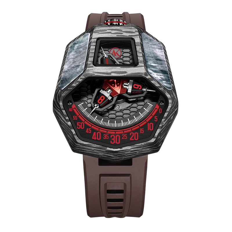 ATOWAK COBRA Venom Red: Forged Carbon Satellite Hour Watch – Atowak