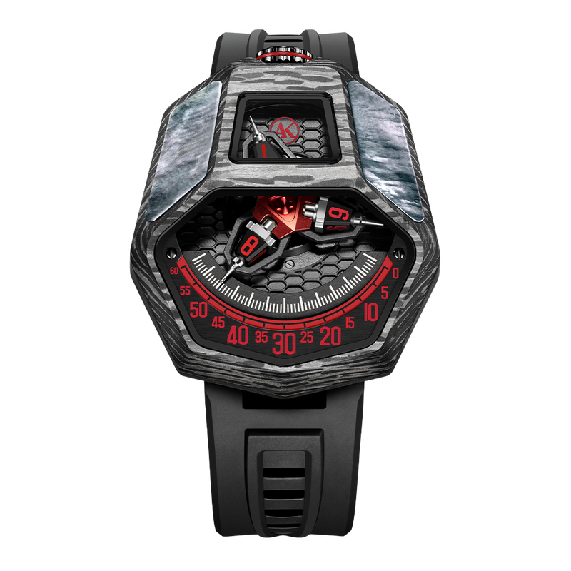 ATOWAK COBRA Venom Red: Forged Carbon Satellite Hour Watch – Atowak
