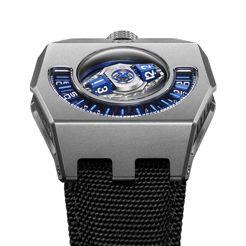 ATOWAK MANTA-X Tidal Blue: Titanium Wandering Hour Watch – Atowak