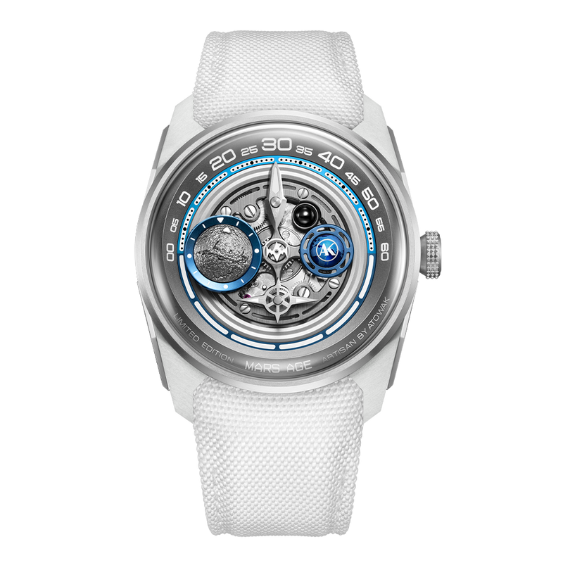 MARS AGE TRAVERSE WHITE | Orbital Time Display Mechanical Watches