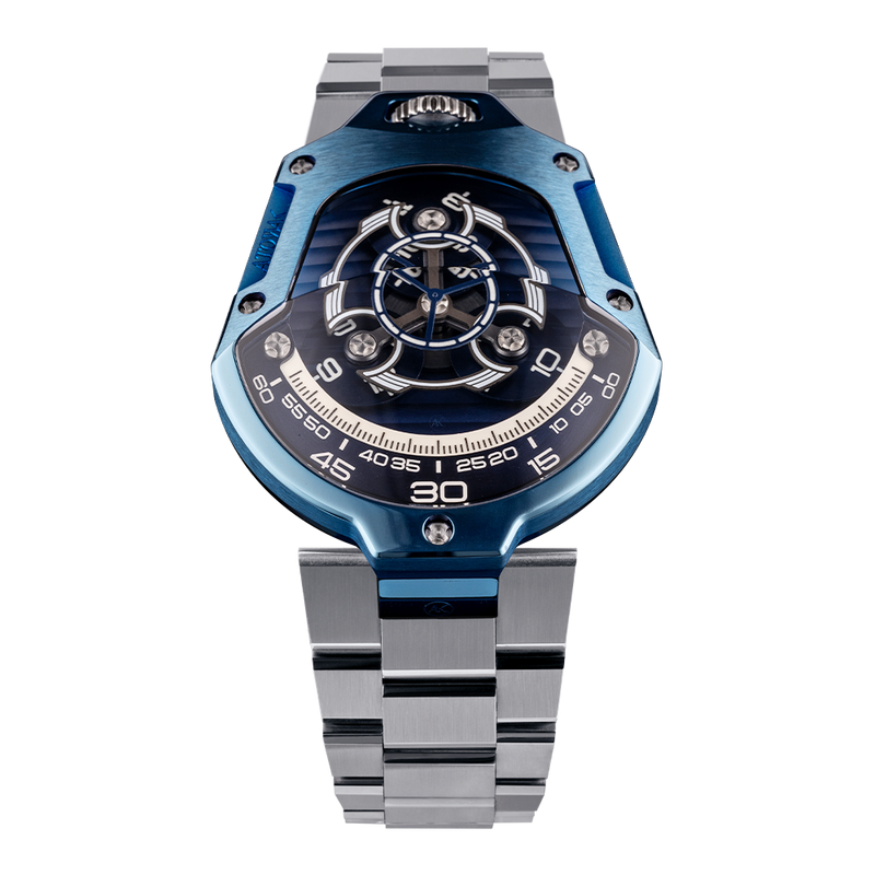 【動作未確認品】Alchemy AW3 BATSCALE　WRISTWATCH ATOWAK SPACESHIP Abyssal Blue | 360° Revolving Hour Watch – Atowak