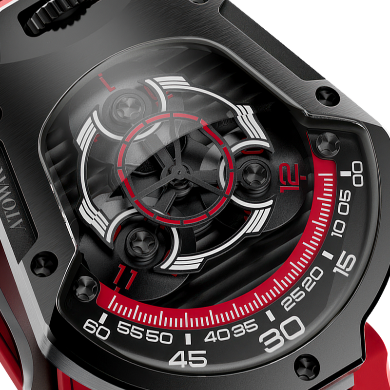 ATOWAK SPACESHIP Mars Red | 360° Revolving Hour Watch – Atowak