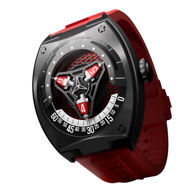 ATOWAK TARANTULA Twilight Red | 360° Satellite Hour Watch – Atowak