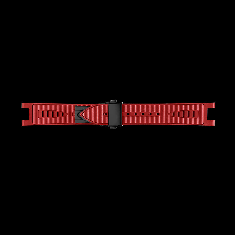 Bracelet en caoutchouc FKM rouge avec boucle noire pour vaisseau spatial
