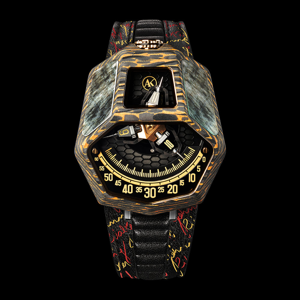 ATOWAK COBRA Venom Gold: Forged Carbon & Satellite Hour Watch – Atowak