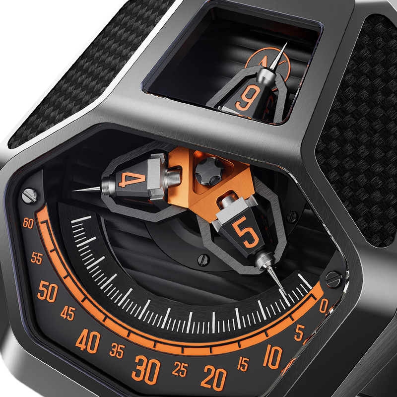 ATOWAK COBRA Carbon Black | 360° Satellite Hour Watch – Atowak