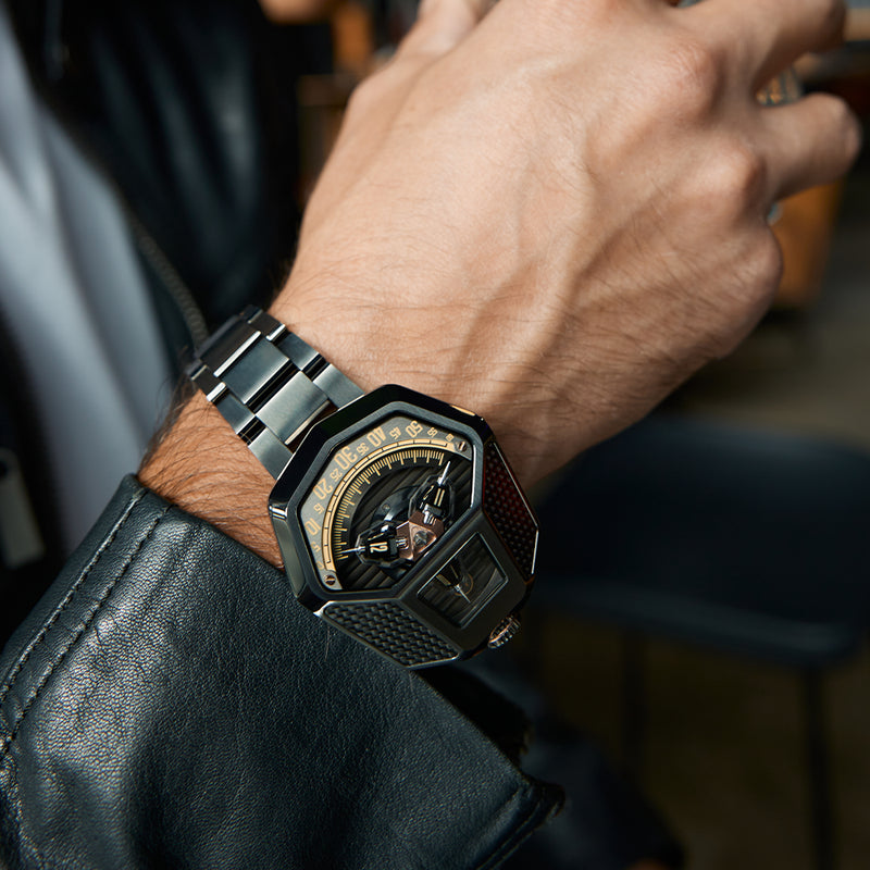 COBRA DESERT BROWN | Brown Mechanical Watch with Satellite Hour