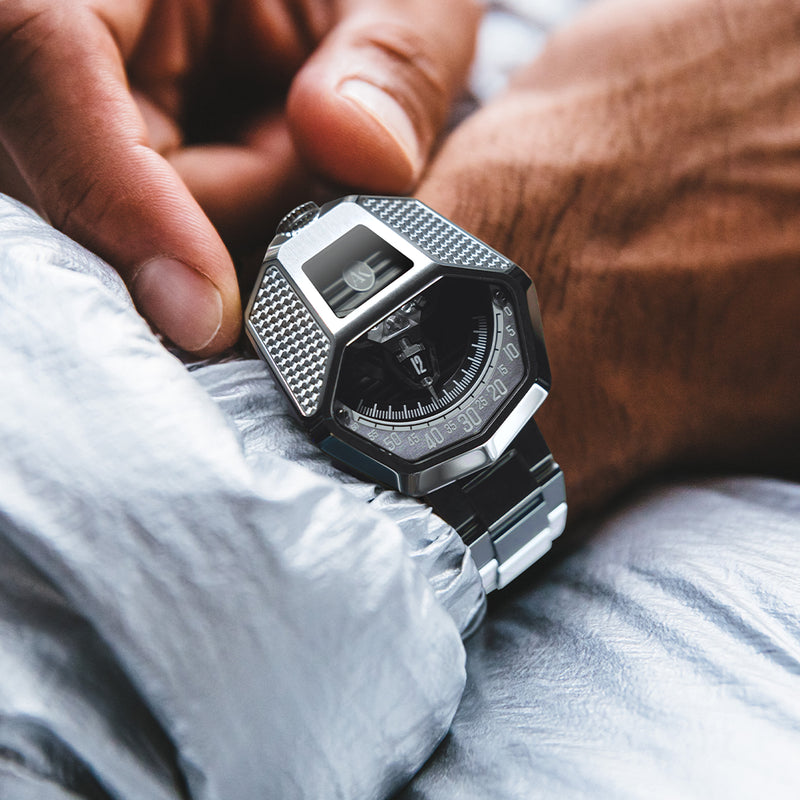 Atowak 自動巻き 腕時計 COBRA STEEL SILVER | Stainless Steel Revolving Hour Watch | ATOWAK