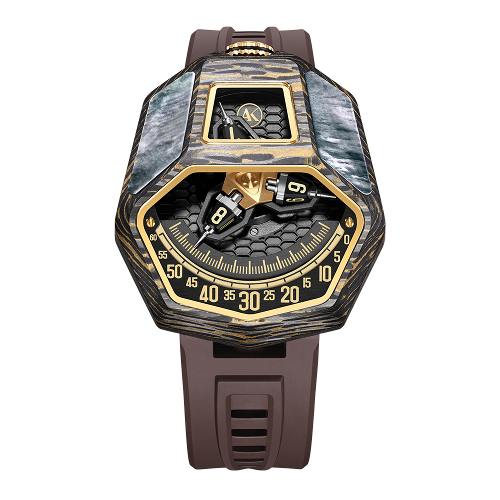 ATOWAK COBRA Venom Gold: Forged Carbon & Satellite Hour Watch – Atowak