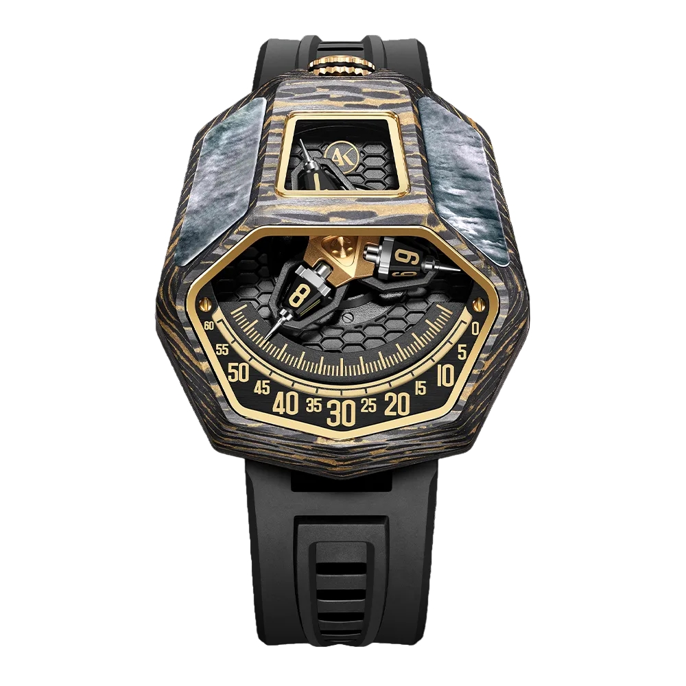 ATOWAK COBRA Venom Gold: Forged Carbon & Satellite Hour Watch – Atowak