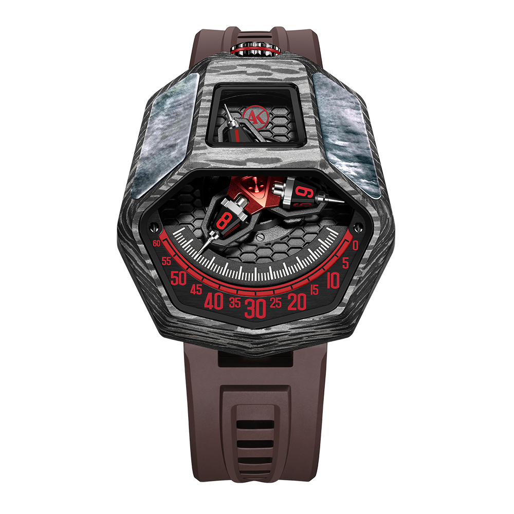 ATOWAK COBRA Venom Red: Forged Carbon Satellite Hour Watch – Atowak