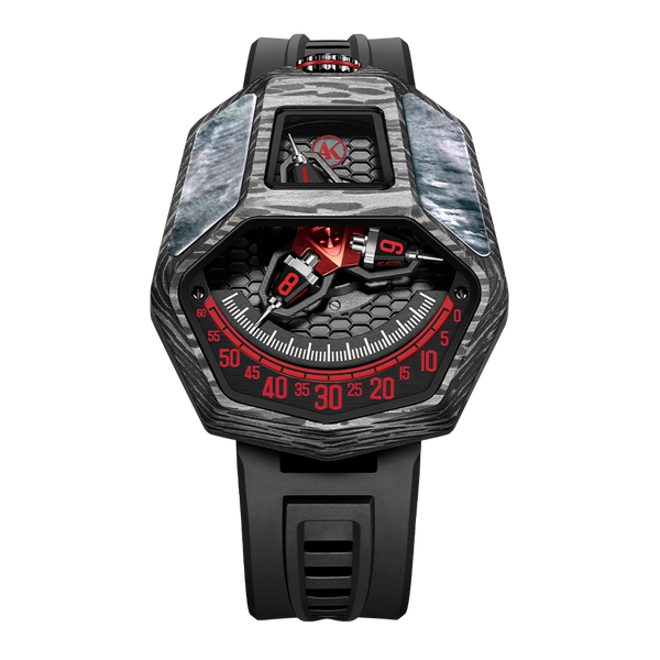 ATOWAK COBRA Venom Red: Forged Carbon Satellite Hour Watch – Atowak