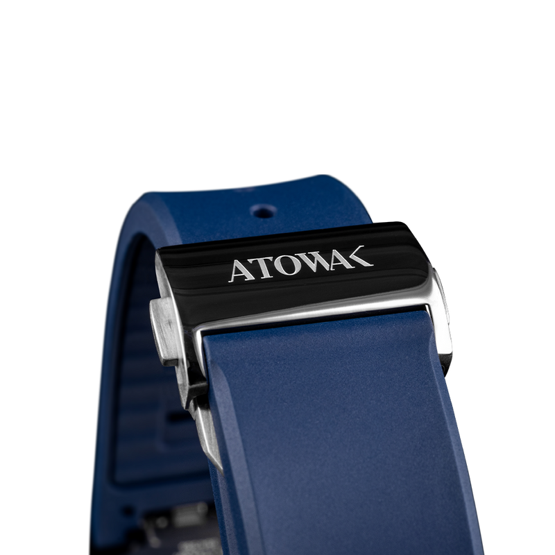 ATOWAK SPACESHIP Azure Silver | 360° Revolving Hour Watch – Atowak