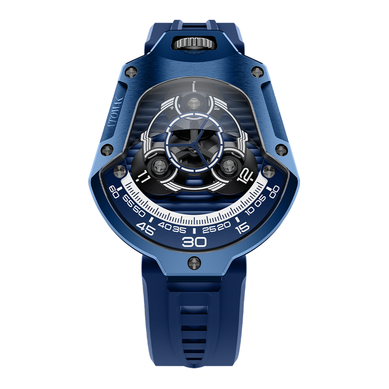 ATOWAK SPACESHIP Abyssal Blue | 360° Revolving Hour Watch – Atowak
