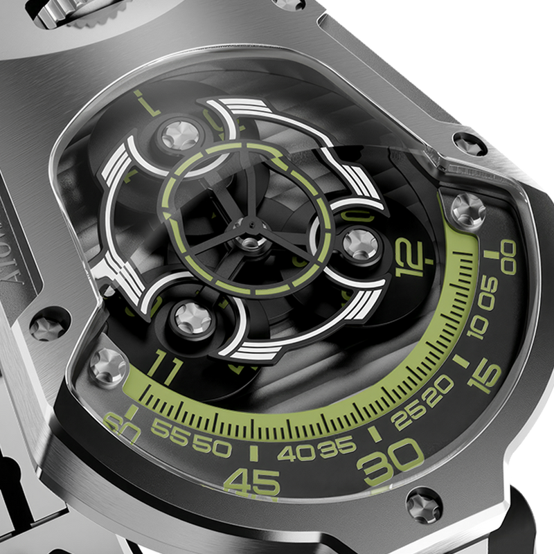 【未開封】ps moon ムーン ASCII アスキー ラブデリック 腕時計 ATOWAK SPACESHIP Nebula Silver | 360° Revolving Hour Watch – Atowak