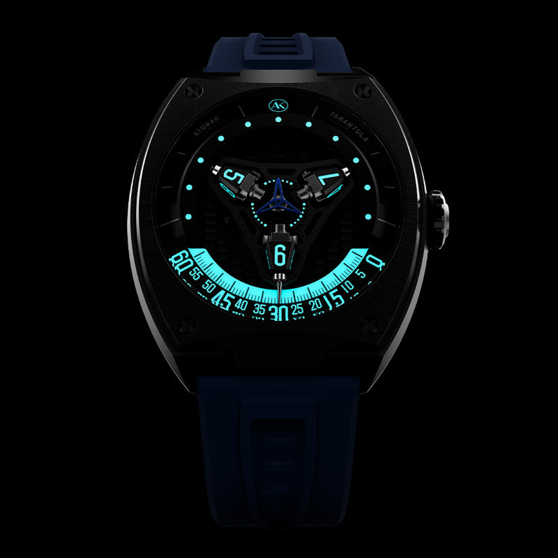 ATOWAK TARANTULA Sapphire Blue | 360° Satellite Hour Watch – Atowak
