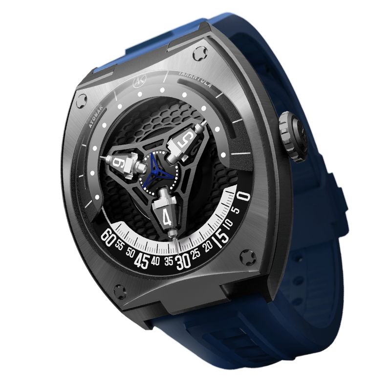ATOWAK TARANTULA Sapphire Blue | 360° Satellite Hour Watch – Atowak
