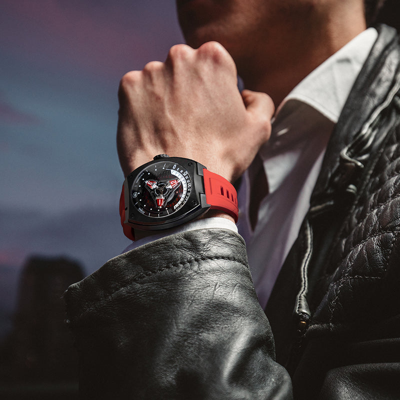 ATOWAK TARANTULA Twilight Red | 360° Satellite Hour Watch – Atowak