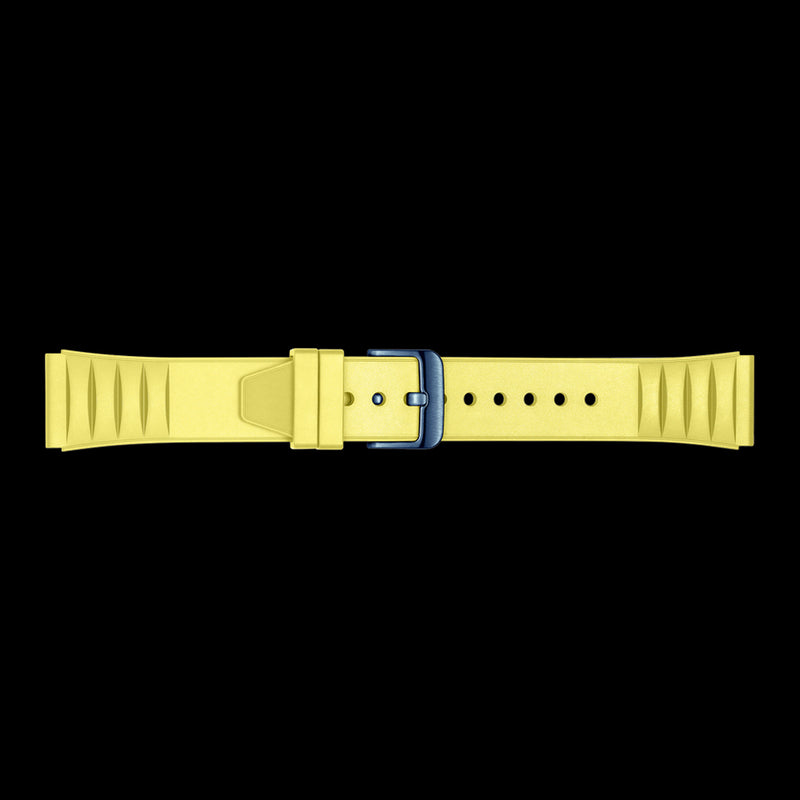 適用窗系列黃色氟橡膠錶帶