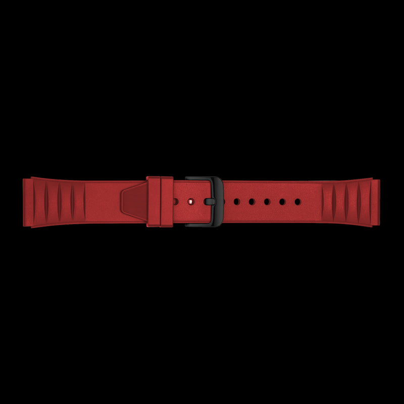 適用窗系列紅色氟橡膠錶帶